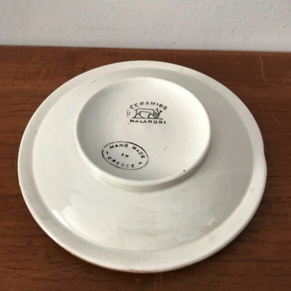 Vintage Halandri Ceramics Parthenon Cigar Ashtray Handmade Pottery In Greece - Picture 4 of 4